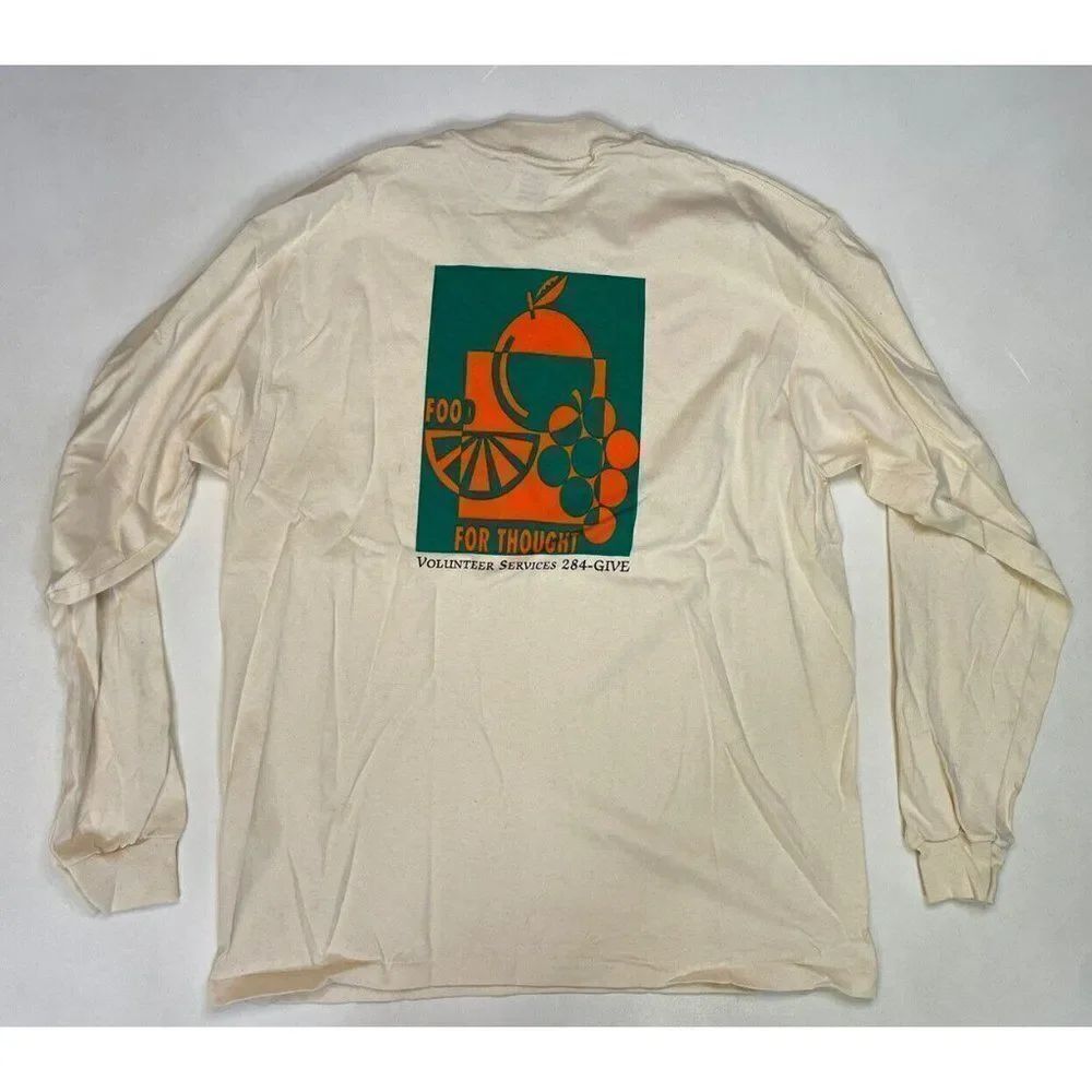 VINTAGE University Of Miami FFT Food For Thought T-shirt Men Large Single Stitch